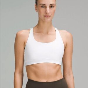 NWOT Lululemon White Energy Bra Medium Support- Size 2